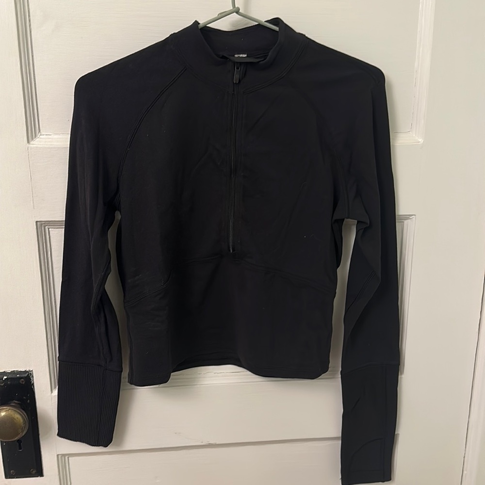 lululemon cropped quarter zip rulu run